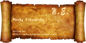Medy Edvarda névjegykártya